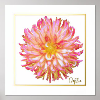 Relieve metalizado Accents Dahlia Print Poster