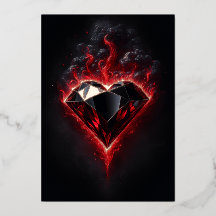 Relieve metalizado Adamant Heart | Tarjeta Zechari