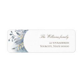 Relieve metalizado azul follaje falso etiqueta acu