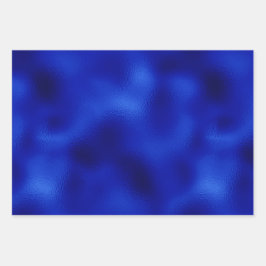 Relieve metalizado azul real Hojas de papel para e