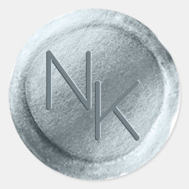 Relieve metalizado azul turbio Sello para sobres d