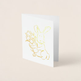 Relieve Metalizado Cuidada liebre de Semana Santa con tarjeta de Reli