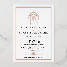 Dainty Celestial con detalles Invitación a la boda