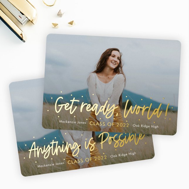 Relieve metalizado de invitación a graduación de R (Subido por el creador)