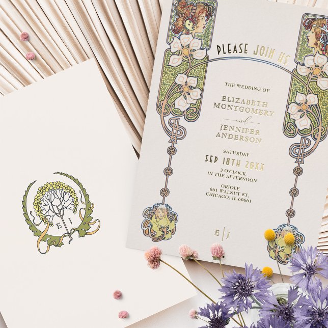 Relieve metalizado de invitación a matrimonio de e (Subido por el creador)