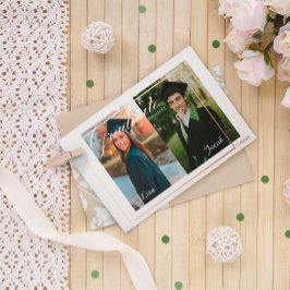 Relieve metalizado de Invitación de graduación tra