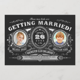 Relieve metalizado de Invitaciones a Bodas de Vint