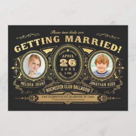 Relieve metalizado de Invitaciones a Bodas de Vint