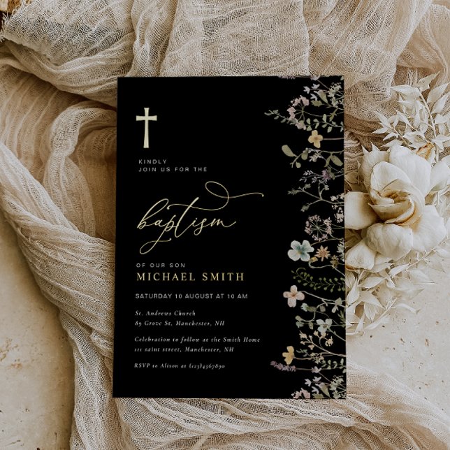 Relieve metalizado de oro elegante invitación al b (Subido por el creador)