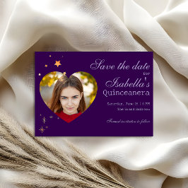 Relieve metalizado del corazón de la foto de Glam