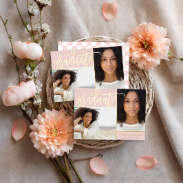 Relieve metalizado dorado 2 Invitación de Graduaci