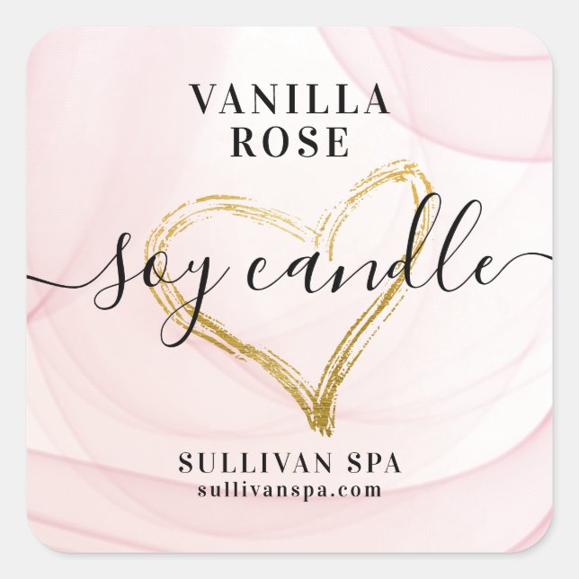 Relieve metalizado dorado acuático rosa Etiqueta d (Anverso)