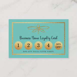 Relieve metalizado dorado Dragonfly - Tarjeta de f