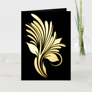 Relieve metalizado dorado elegante florece