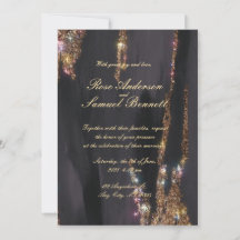 Relieve metalizado dorado Elegante Invitación a la
