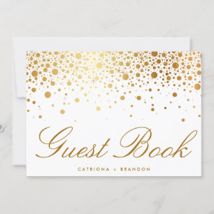 Relieve metalizado dorado Faux Confetti Rótulo ele