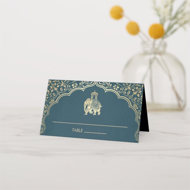 Relieve metalizado dorado Faux de la tarjeta Boda  (Anverso)