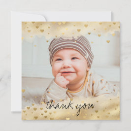 Relieve metalizado dorado Frame Baby Photo Square