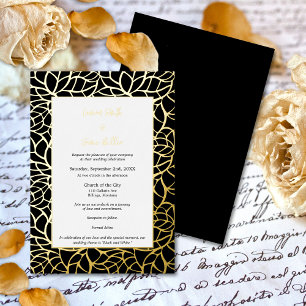 Relieve metalizado dorado negro deja tarjeta de in