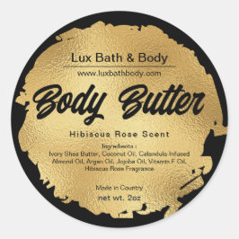 Relieve metalizado dorado negro Etiquetas de produ