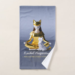 Relieve metalizado dorado Origami Yoga Meditación