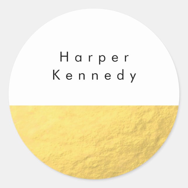 Relieve metalizado dorado Pegatina Faux moderno (Anverso)