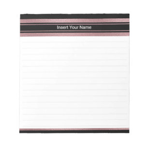 Relieve metalizado dorado Rosa y Bloc de notas de