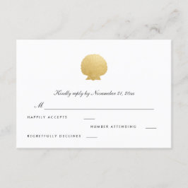 Relieve metalizado dorado Seashell Faux | RSVP de 