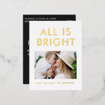 Relieve metalizado elegante 1 postal de festividad<br><div class="desc">blanco negro y Relieve metalizado 1 collage de fotos navidades de familia divertidos modernos postear diseño de tarjetas.</div>