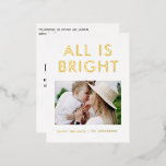 Relieve metalizado elegante 1 postal de festividad<br><div class="desc">blanco negro y Relieve metalizado 1 collage de fotos navidades de familia divertidos modernos postear diseño de tarjetas.</div>