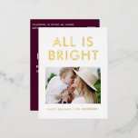 Relieve metalizado elegante 1 postal de festividad<br><div class="desc">blanco rojo y Relieve metalizado 1 collage de fotos navidades de familia divertidos modernos postear diseño de tarjetas.</div>