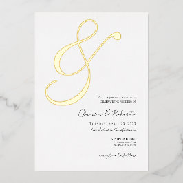 (Relieve metalizado '&') Elegante invitación a la 