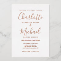 Elegante Invitación de Boda con Letra de Firma y H