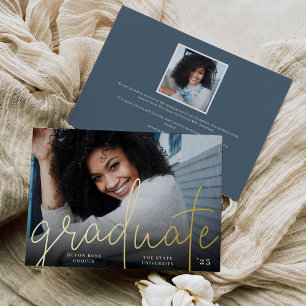 Relieve metalizado esbozado l Invitación de gradua