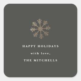 Relieve metalizado falso de Snowflake | pegatina d