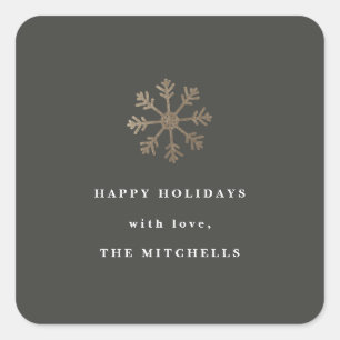 Relieve metalizado falso de Snowflake   pegatina d