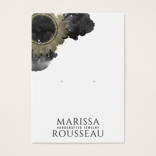 Relieve metalizado Gold Sun Faux Mandala Tarjeta d (Frente)