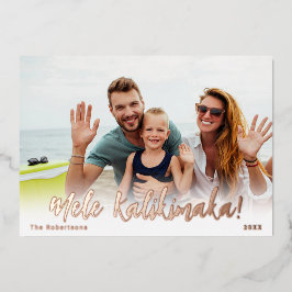 Relieve metalizado hawaiano de tarjetas de fotos n