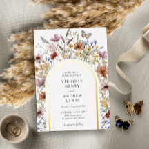 Invitación de boda con arco boho blanco