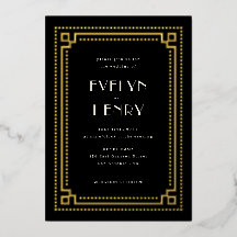 Invitación de boda con borde decorativo