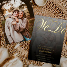 Invitación de boda con foto desvanecida de terrari