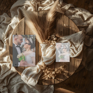 Relieve Metalizado Invitación de boda con lámina de escritura elegant