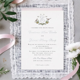 Relieve Metalizado Invitación de boda con lámina de monograma "S" de 