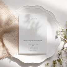 Invitación de boda con letra de papel de aluminio