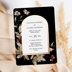 Relieve Metalizado Invitación de boda con papel de aluminio Sedona Ga