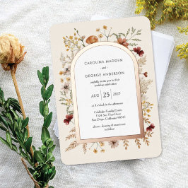 Relieve Metalizado Invitación de boda con papel de aluminio Sedona Ga