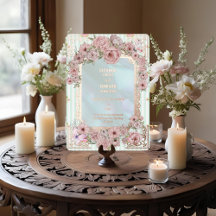 Invitación de boda de papel de estaño con peonía a