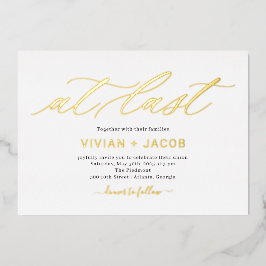 Relieve Metalizado Invitación de boda editable con papel de aluminio
