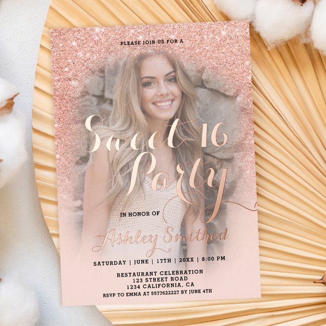 Relieve Metalizado invitación de boda negra moderna con guión y foto  (Subido por el creador)