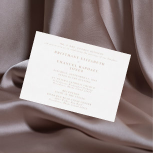 Relieve Metalizado Invitación de bodas con foil dorado rosa para 2 lu